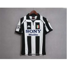 Juventus 97/98 Home Black&White Soccer Jersey